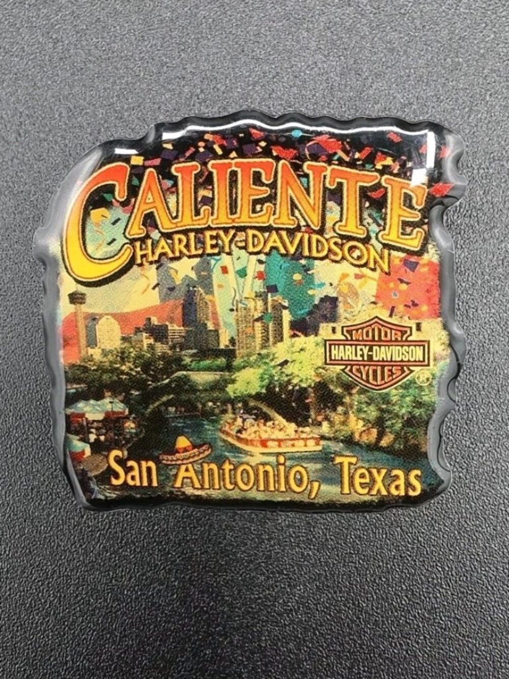 HARLEY DAVIDSON DEALER DEALERSHIP PIN CALIENTE SAN ANTONIO TX (TEXAS)
